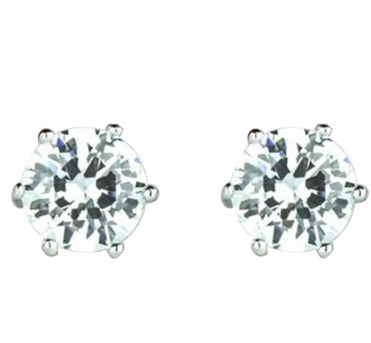 6 prong diamond earrings