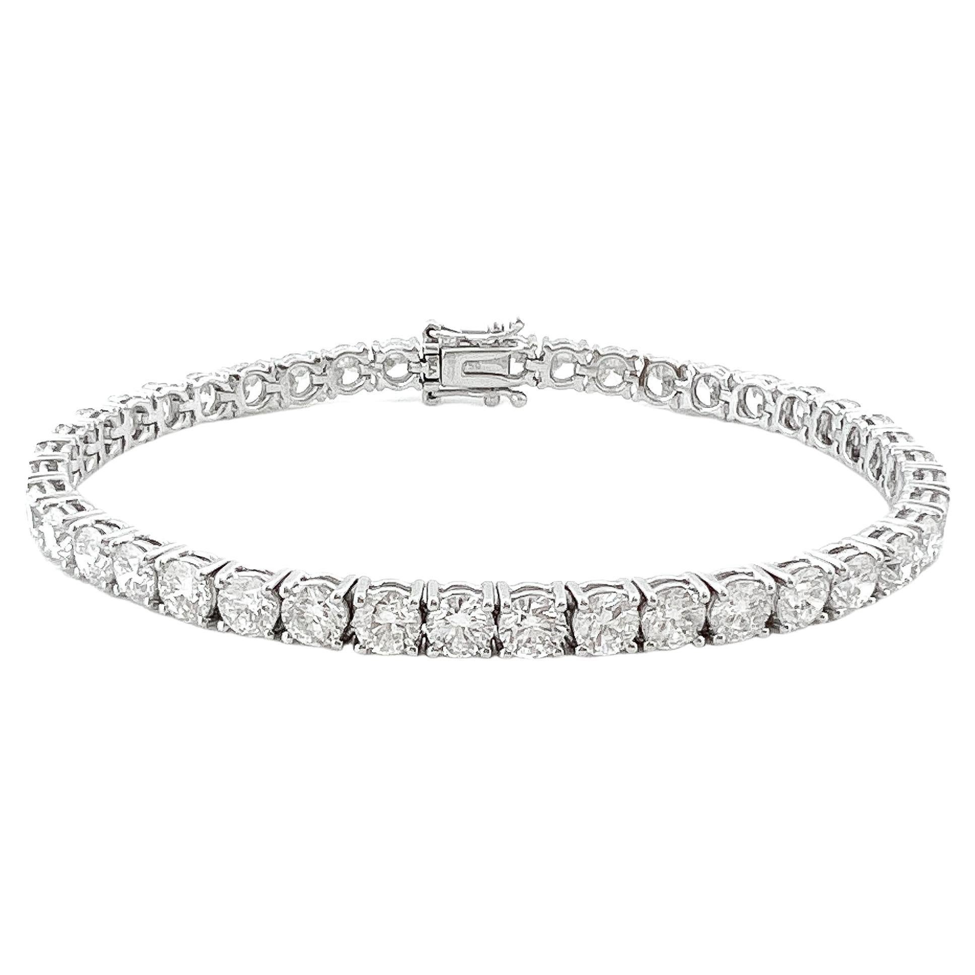 10 Karat Diamant-Tennisarmband 25 Punkte im Angebot