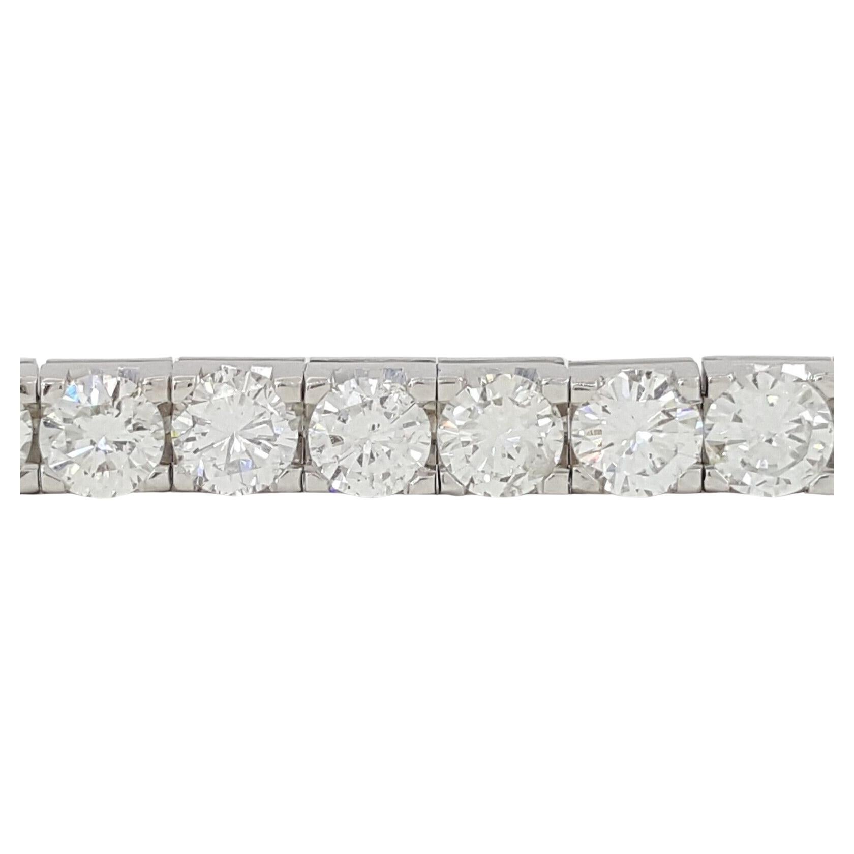 Contemporary 10  Carat Diamond Tennis Bracelet  For Sale