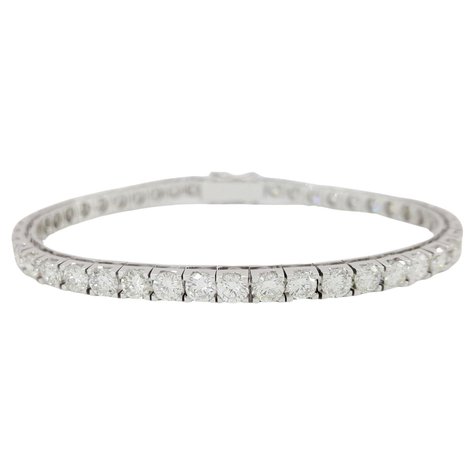 10  Tennisarmband mit Karat Diamanten (Brillantschliff) im Angebot