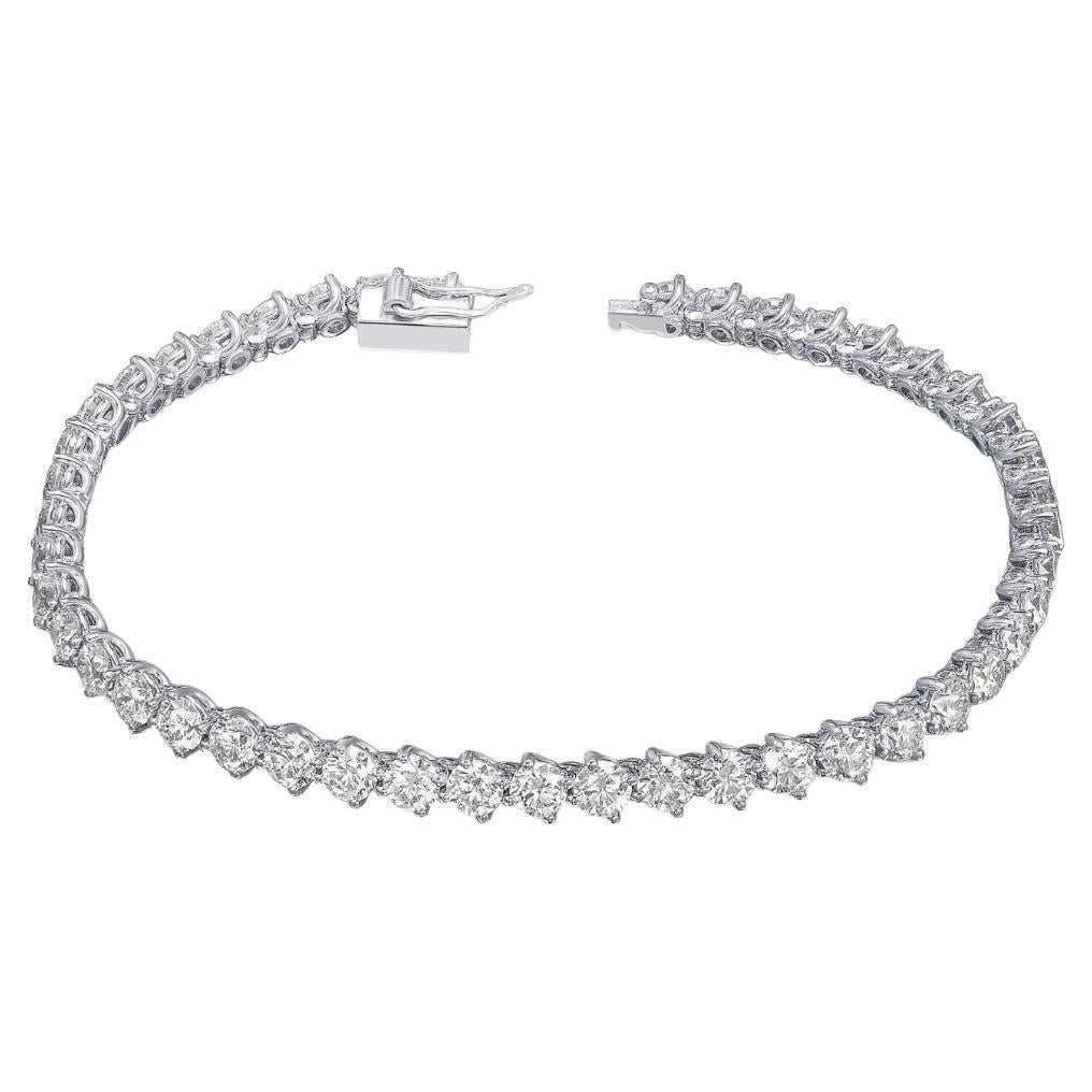 10 Carat  Diamond Tennis Bracelet For Sale