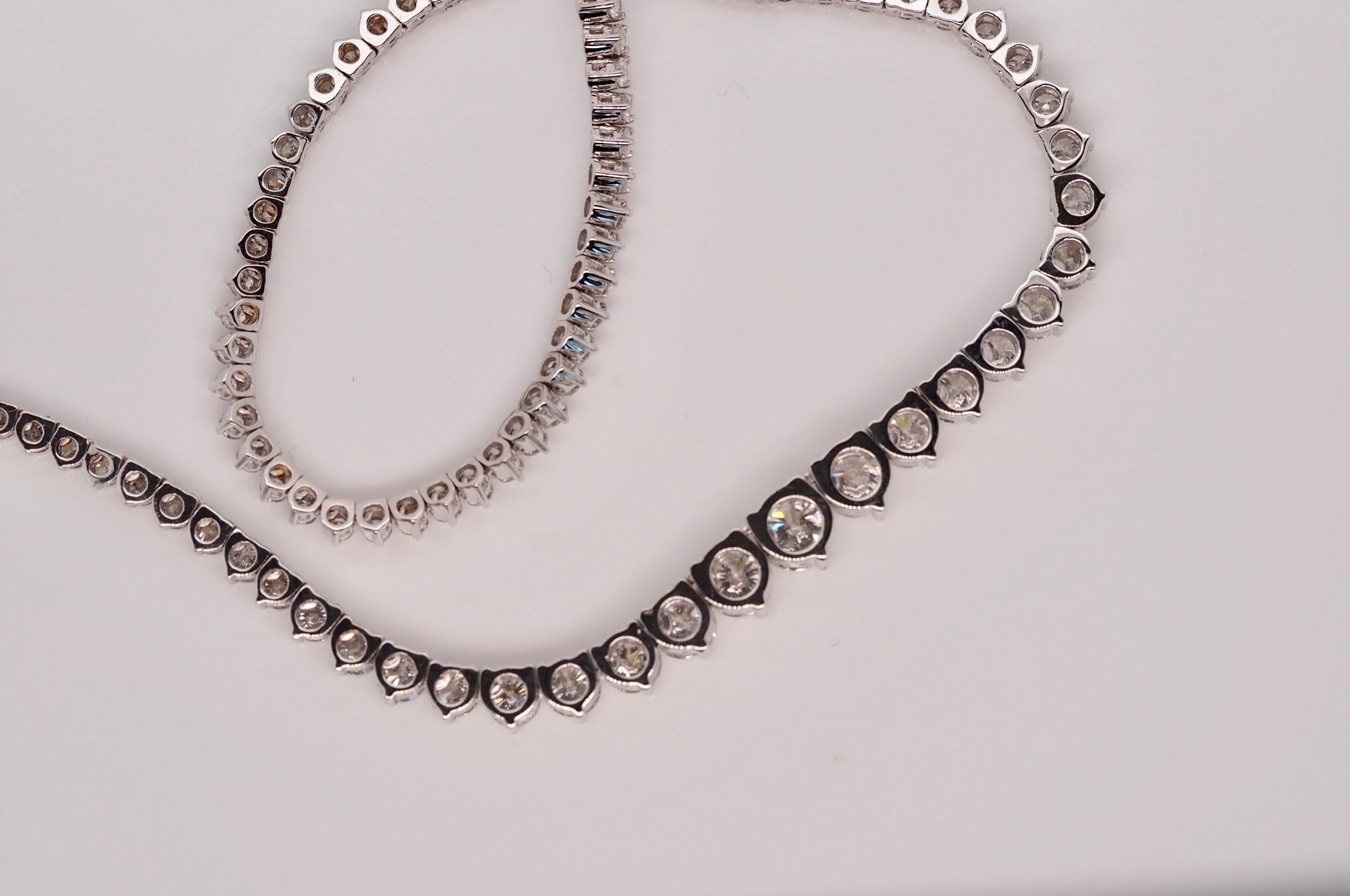 10 Carat Diamond Tennis Necklace 2