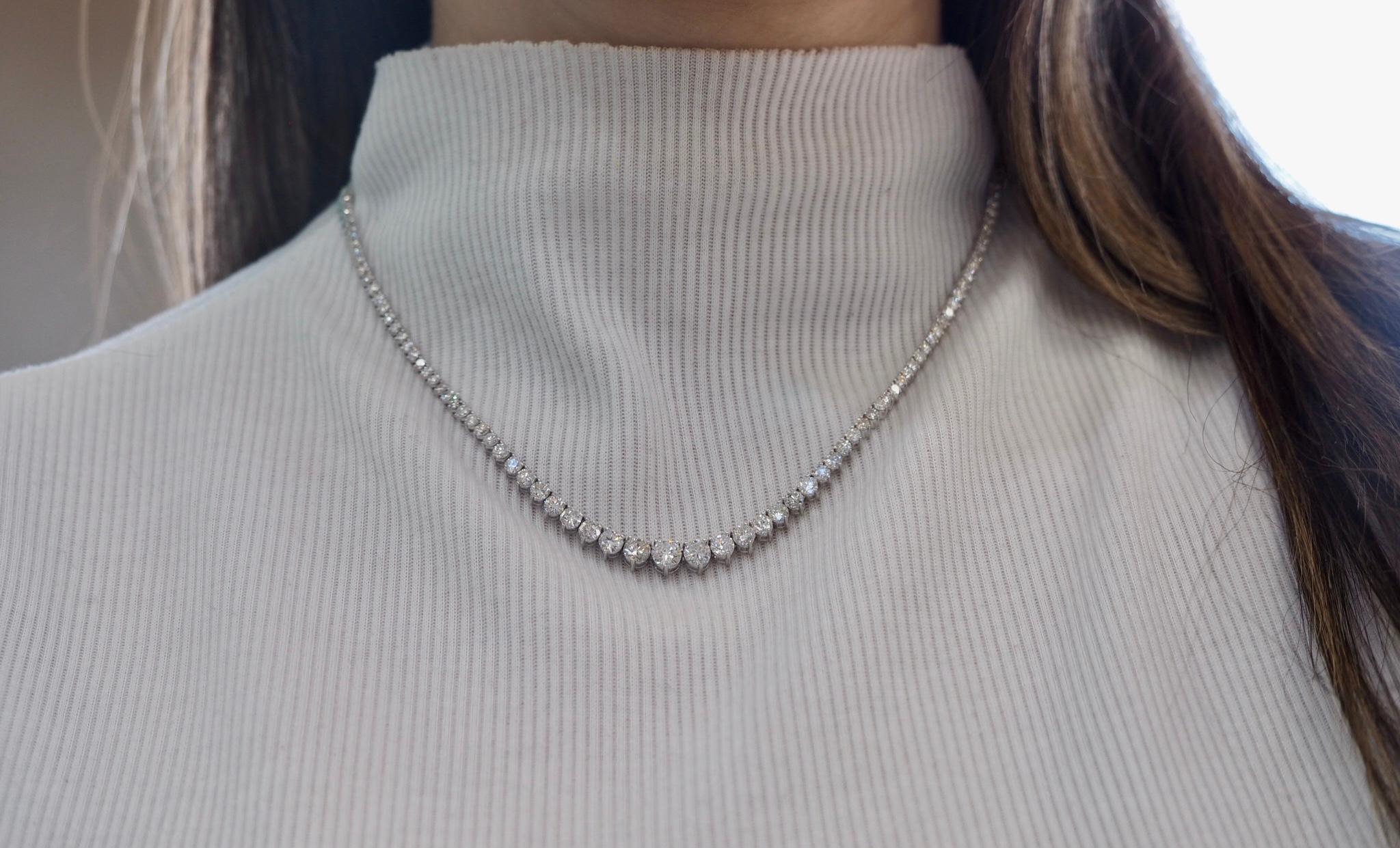 10 carat tennis necklace