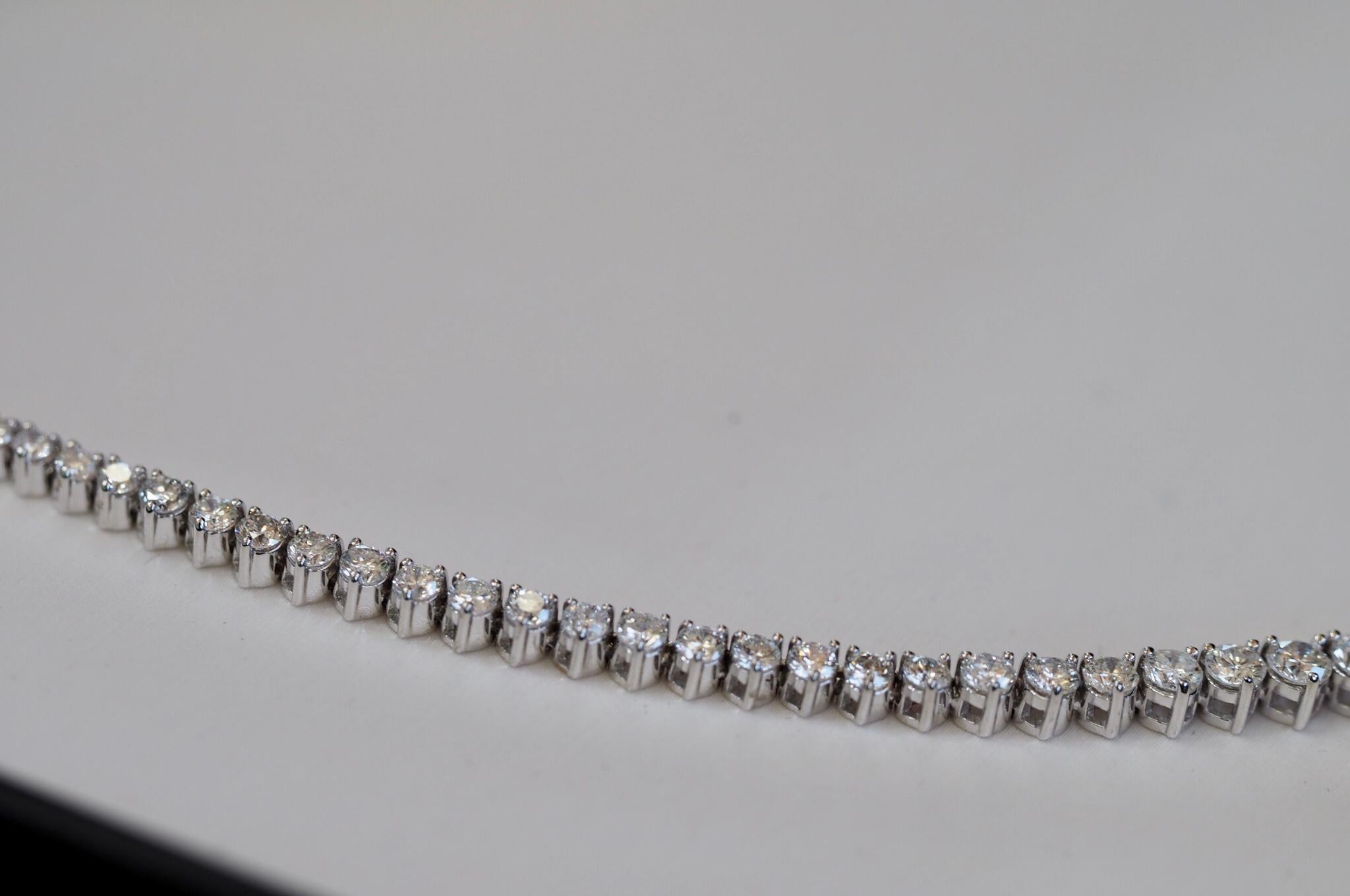 Romantic 10 Carat Diamond Tennis Necklace