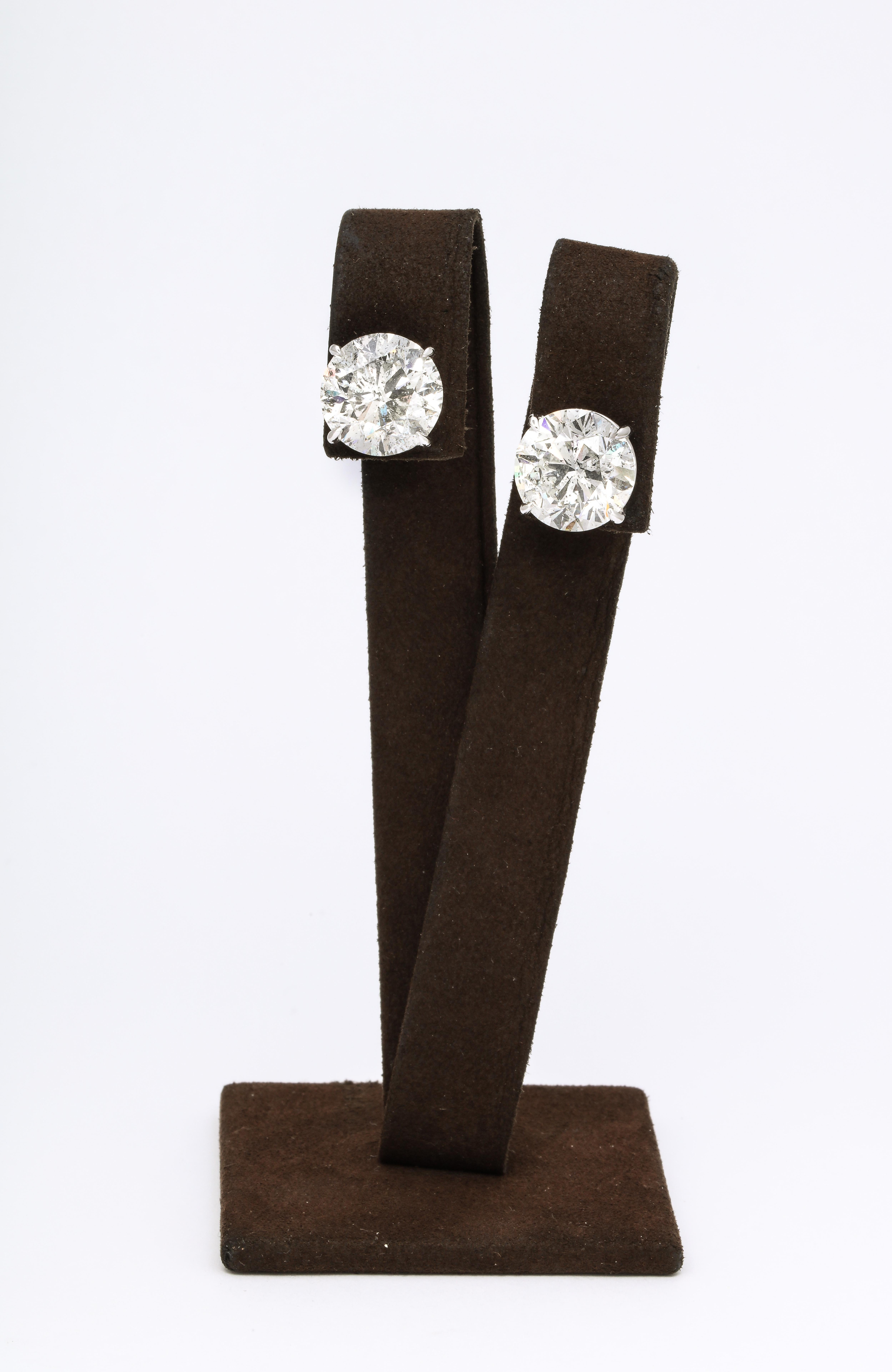 10 carat diamond stud earrings