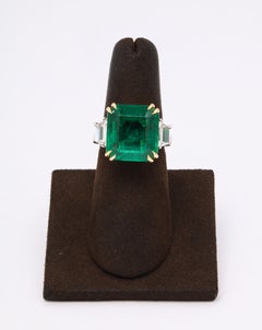 10 Carat Emerald and Diamond Ring