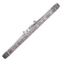 10 Carat Emerald Crisscut Diamond Tennis Bracelet