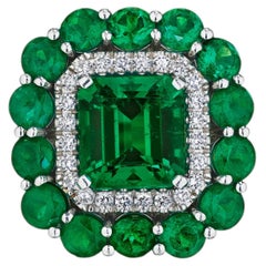 10 Carat Emerald-cut Statement 14K Gold Collector’s Grade Grandeur Emerald Ring