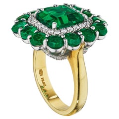 10 Carat Emerald-cut Statement 14K Gold Collector’s Grade Grandeur Emerald Ring