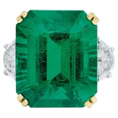 10 Carat Emerald-cut Statement 14K White Gold Grand Palais Radiance Emerald Ring