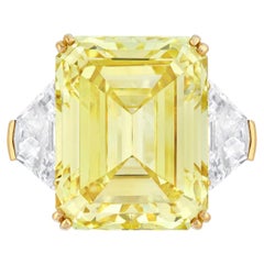 10 Carat Emerald-cut Statement Fancy Yellow 14K Gold Colour-Collector’s Treasure