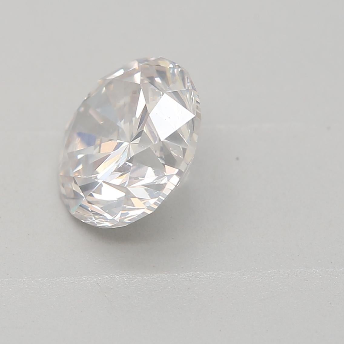 1.00 Carat Faint Pinkish Brown Round Cut Diamond SI2 Clarity GIA Certified In New Condition For Sale In Kowloon, HK