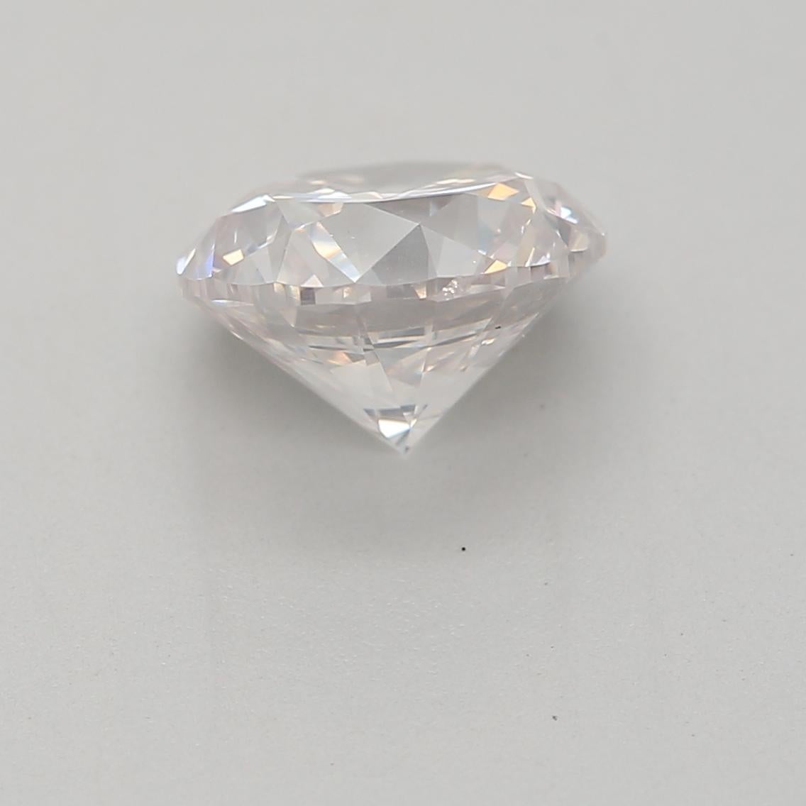 Women's or Men's 1.00 Carat Faint Pinkish Brown Round Cut Diamond SI2 Clarity GIA Certified For Sale
