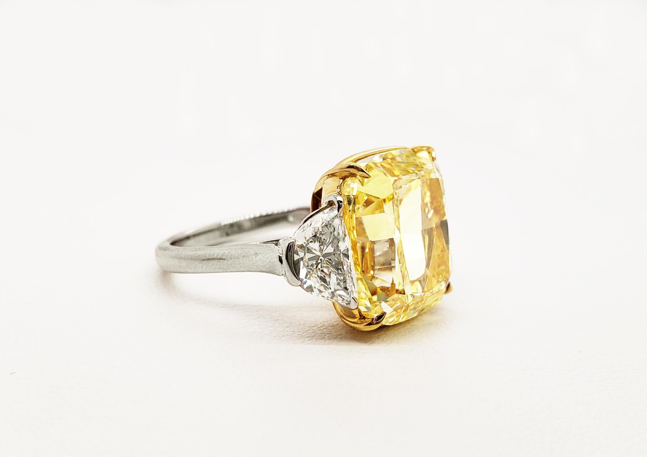 10 carat yellow diamond ring