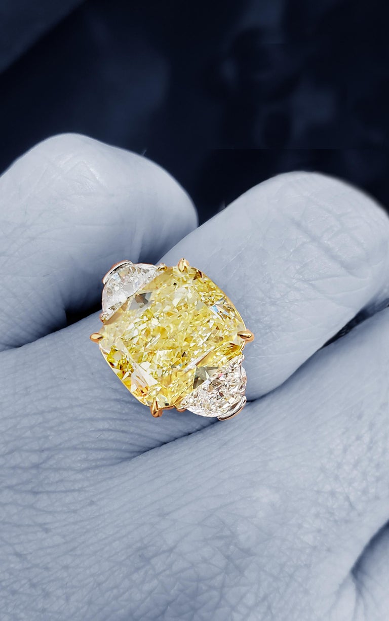 10 Carat Fancy Intense Yellow Diamond Ring GIA Certified at 1stDibs | 10  carat yellow diamond ring, 10 carat canary diamond ring price, yellow  diamond price