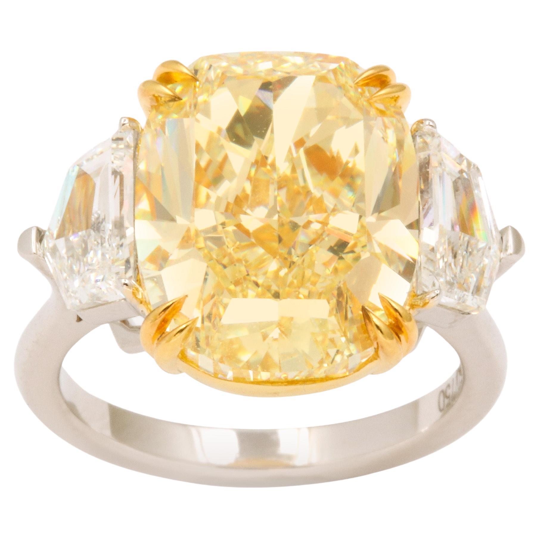 10 Carat Fancy Yellow Diamond Ring