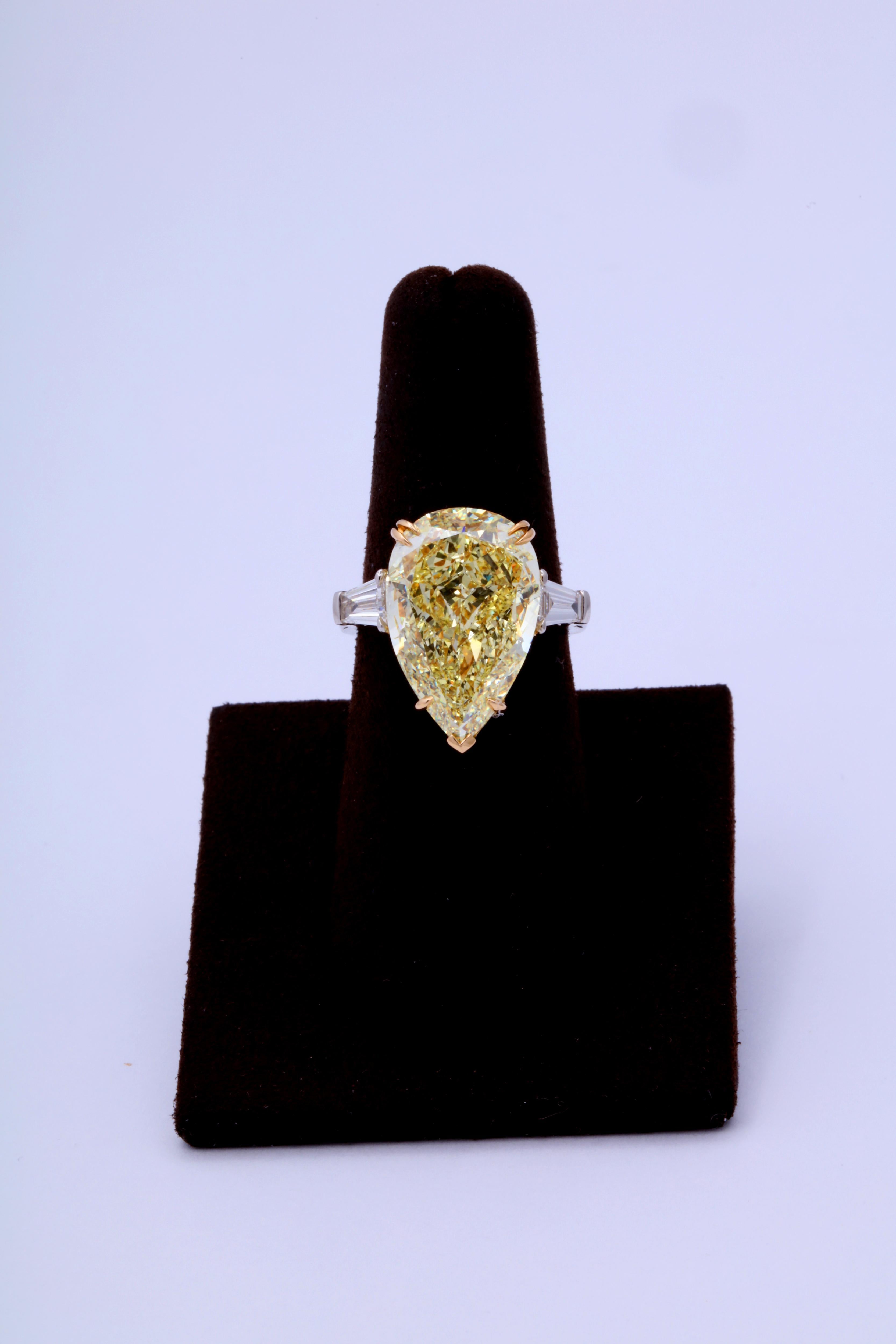 10 carat pear diamond ring