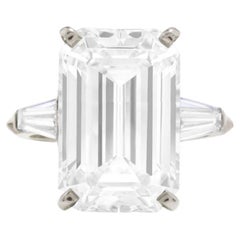 10 Carat GIA Certified Emerald Cut Diamond I Color Internally Flawles Clarity