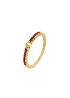 10 Carat Gold Studded Ring with Black Diamond Pavè from IOSSELLIANI