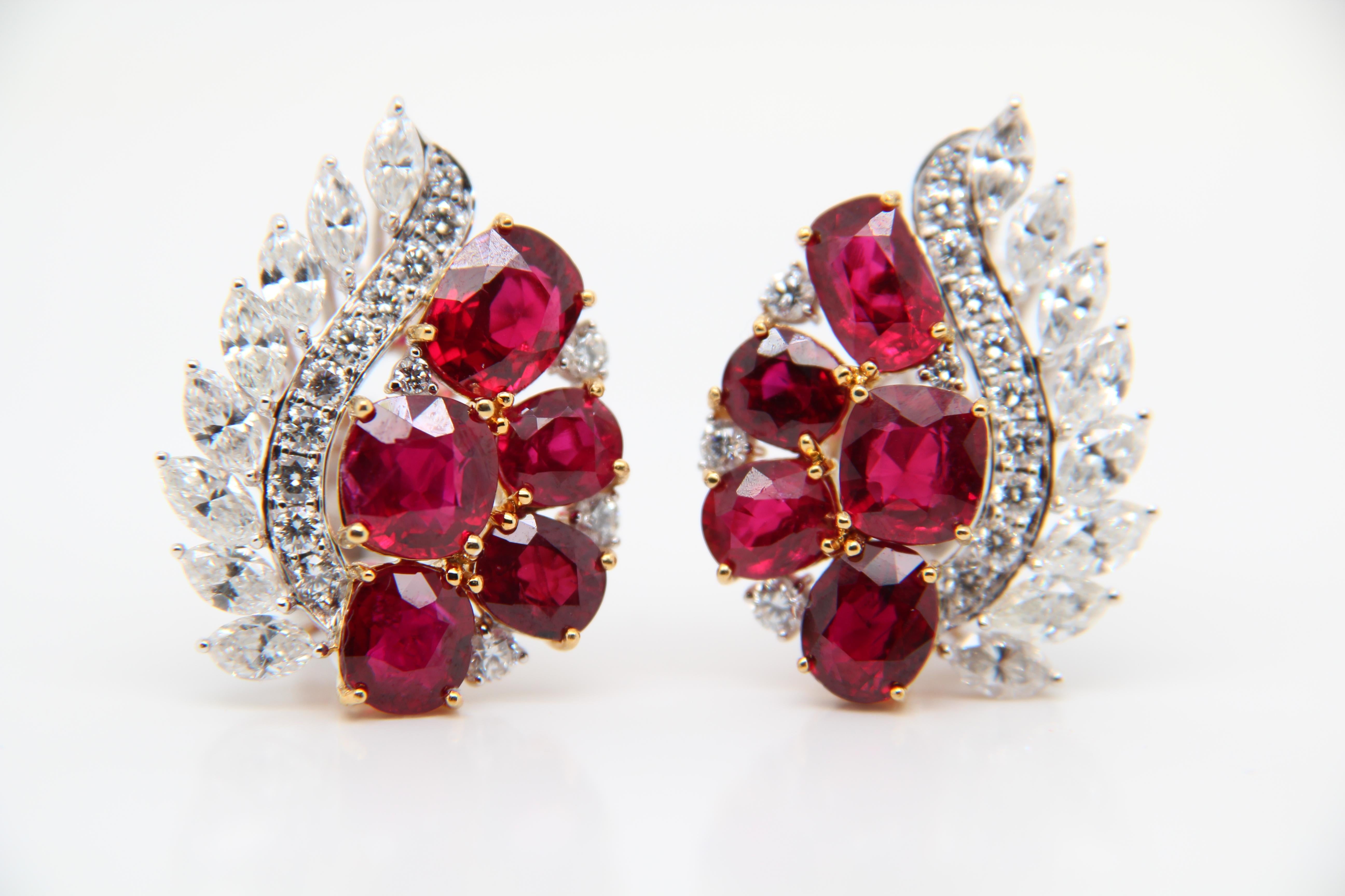 modern ruby earrings