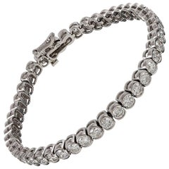 10 Carat “Half Bezel” Set Diamond Tennis Bracelet