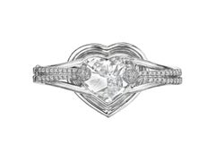 10 Carat Heart Shape Statement Brilliant White / J color VVS 14K  Diamond Ring