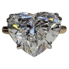 10 Carat Heart Shape Statement Brilliant White / J color VVS Diamond Ring