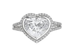 10 Carat Heart Shape Statement Type IIa Diamond Ring / D color FL/IF