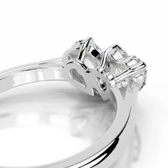 10 Carat Heart Shape Toi Et Moi Diamond Ring Brilliant White VS 14K White Gold