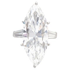 10 Carat Marquise Statement Type IIa Brilliant White / D color FL/IF 14K Gold