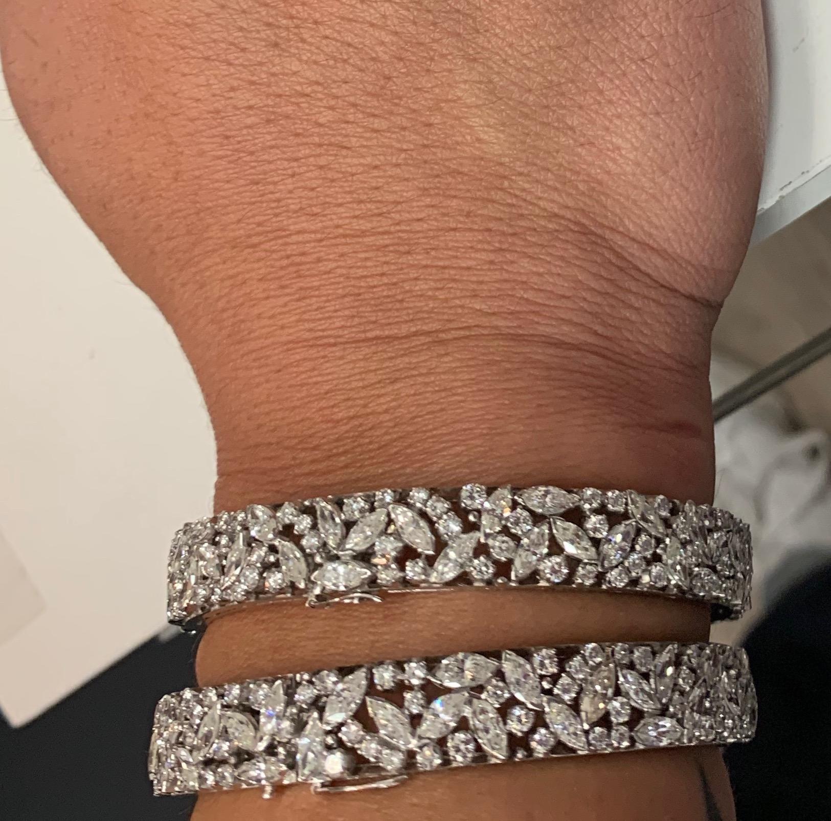 10 Carat Multi Diamond Cuff Bracelet In Good Condition In Aliso Viejo, CA