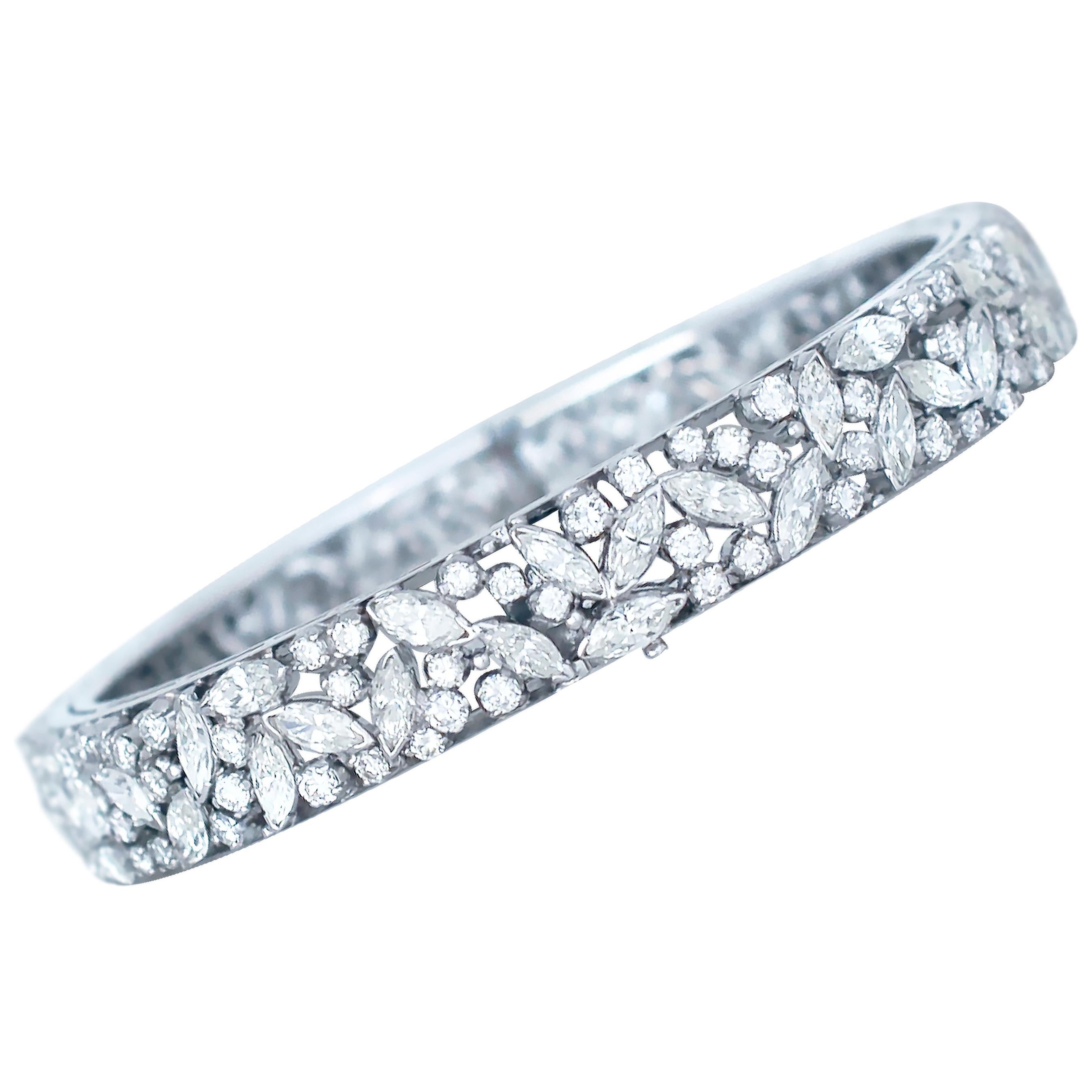 10 Carat Multi Diamond Cuff Bracelet