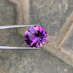 10 Carat Natural Loose Purple Rose Amethyst Fancy Round Cut Brazilian Gemstone