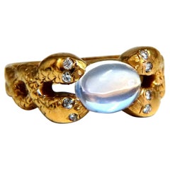 10 Carat Natural Moonstone Ring 14kt
