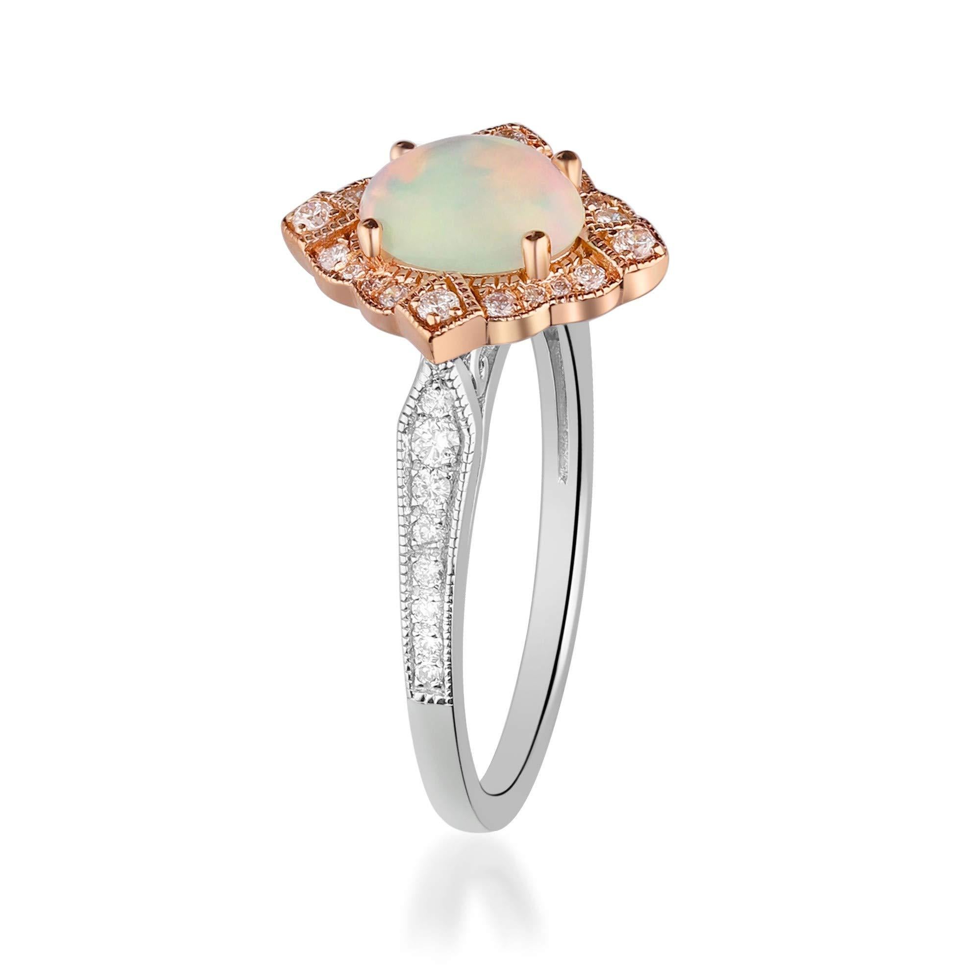 engagement rings with opal accents