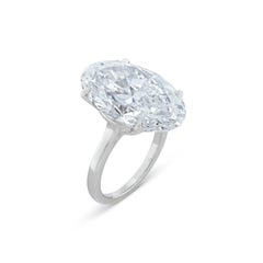 10 Carat Oval Statement Brilliant White VS 14K White Gold Iconic  Diamond Ring
