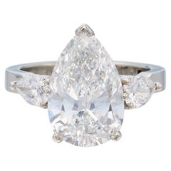 10 Carat Pear Statement Brilliant White / J color VS Diamond Ring
