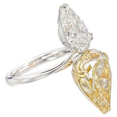 10 Carat Pear Statement Fancy Yellow 14K Gold Sunlit Royal Radiance Signature