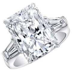 10 Carat Radiant Statement Brilliant White / D color VVS 14K White Gold