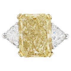 10 Carat Radiant Statement Fancy Yellow -Collector’s Treasure Diamond Ring