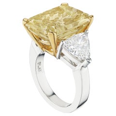 10 Carat Radiant Statement Fancy Yellow -Collector’s Treasure Diamond Ring