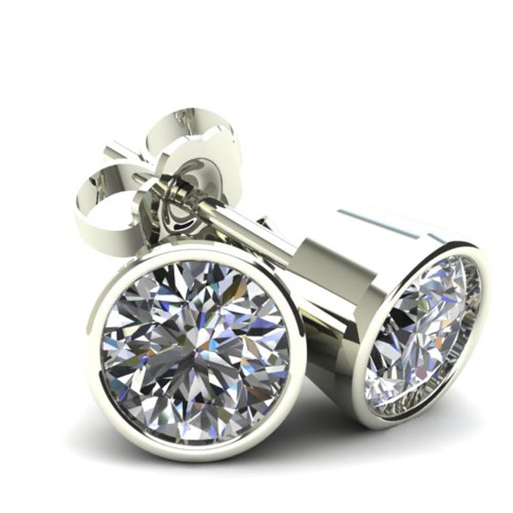 Round Cut 10 Carat Round Brilliant Cut Diamond Stud Earrings 18 Karat White Gold Setting For Sale