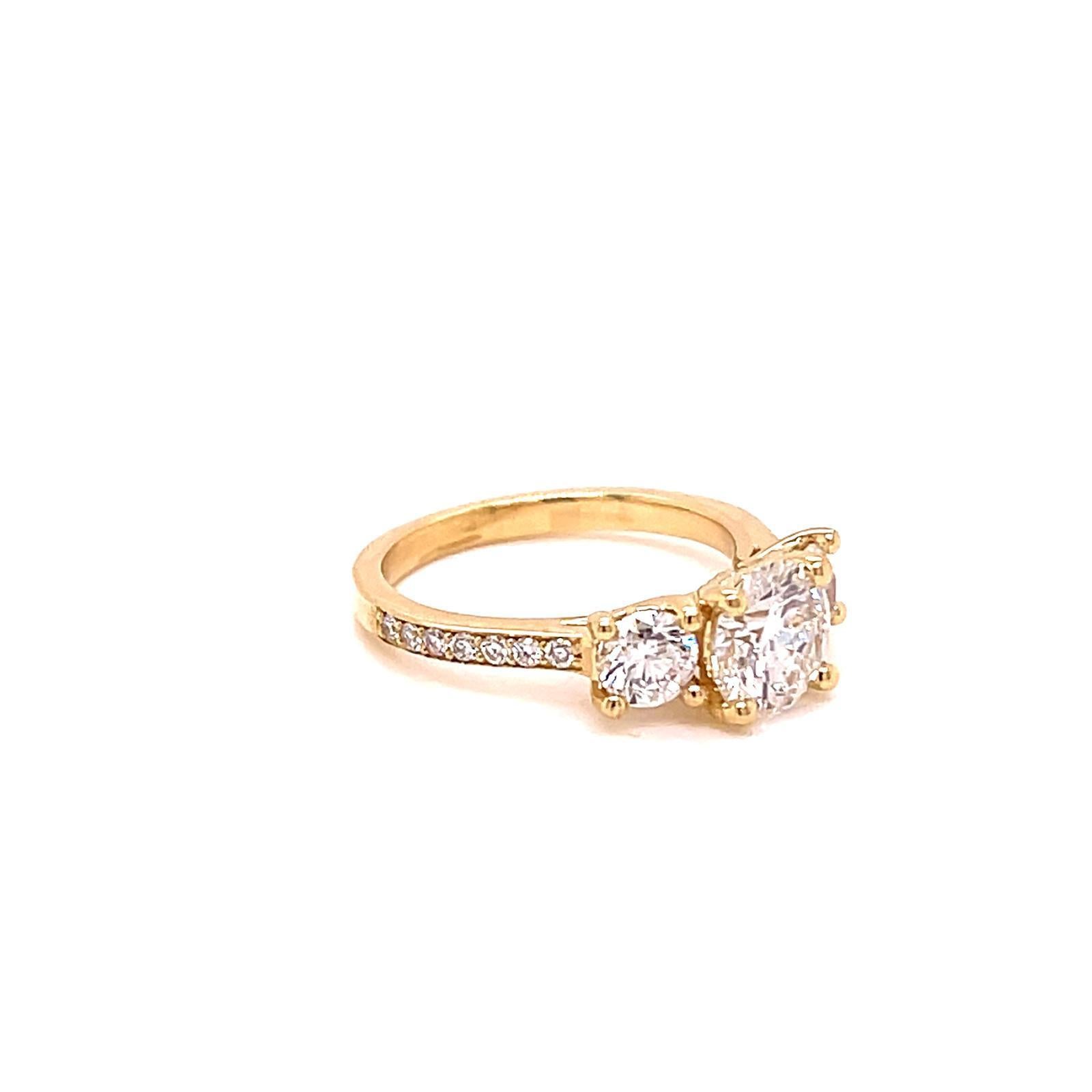 Anello con diamante tondo brillante da 1,0 carati in oro giallo 18 carati

Espressione d'amore senza tempo, questo splendido anello di fidanzamento con incastonatura a pavé presenta un diamante tondo brillante da 1,0 carati come fulcro, protetto da
