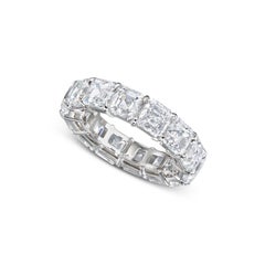 10 Carat Round Brilliant Eternity Band Brilliant White 14K White Gold