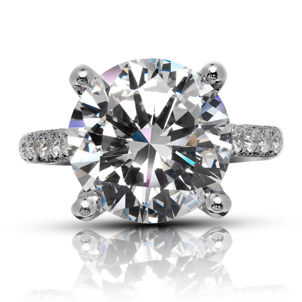 10 Carat Round Brilliant Statement Brilliant White / D color VS Diamond ...