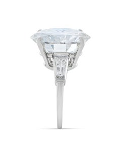 10 Carat Round Brilliant Statement Brilliant White VVS 14K White Diamond Ring