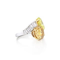 10 Carat Round Brilliant Statement Champagne 14K Gold Collector’s Grade Grandeur