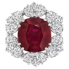 10 Carat Cushion Brilliant Statement Ruby Red  Collector’s Grade Grandeur