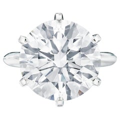 10 Carat Round Brilliant Statement Type IIa  / D color FL/IF Diamond Ring