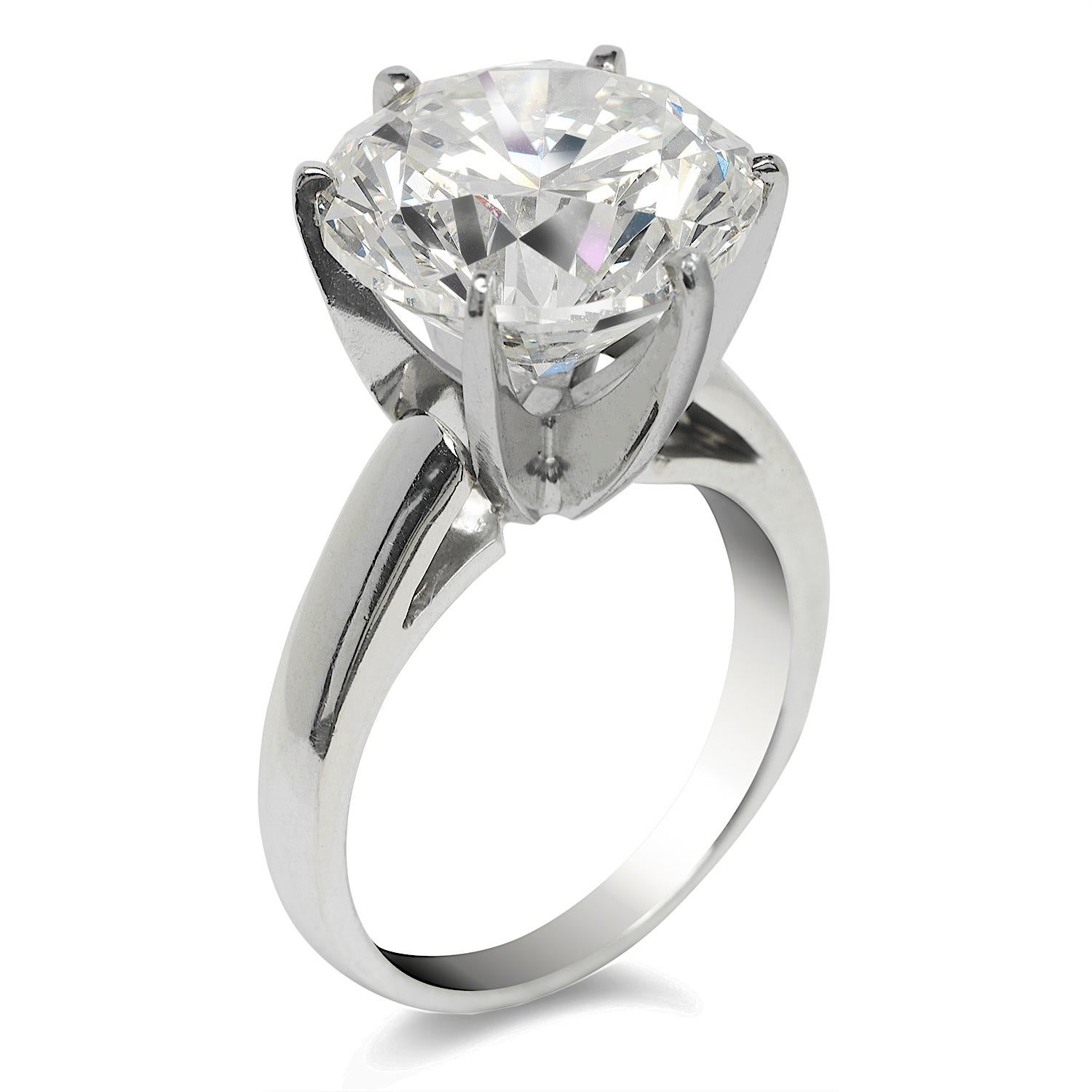 10 Karat Rundschliff-Diamant-Verlobungsring zertifiziert I VS2 im Zustand „Neu“ im Angebot in New York, NY